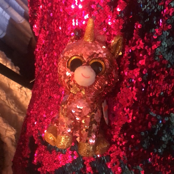 (2) Small TY Beanie Baby Unicorn 🦄 Stuffed Toys - Picture 7 of 17